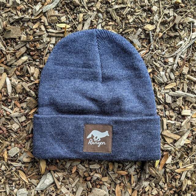 Runyon Woolly Blue Reflective Classic Cuffed Performance Beanie
denim blue tones compliment our dark brown reflective patch