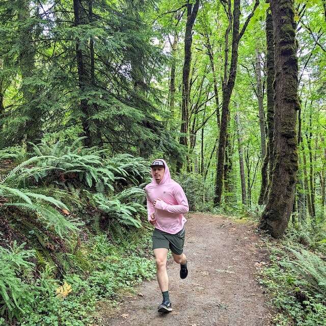 Runyon American Made In USA Camp Hats - Reflective Silver with Brown Panels - Quick Dry Performance Hat for Running, HIking, Fitness, Workout, Outdoors