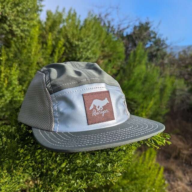 Runyon American Made In USA Camp Hats - Reflective Olive Green Performance Hat for Running, HIking, Fitness, Workout, Outdoors